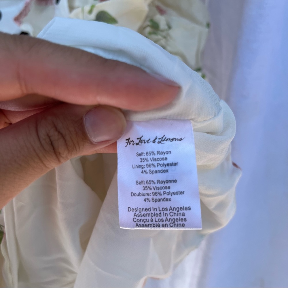 NWT For Love & Lemons Mochi Shirred Mini Dress - Picture 7 of 9